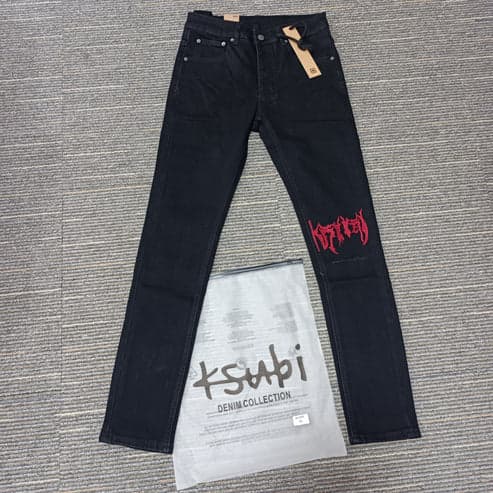 KB Men's Slim Fit Mid Straight Branded Jeans