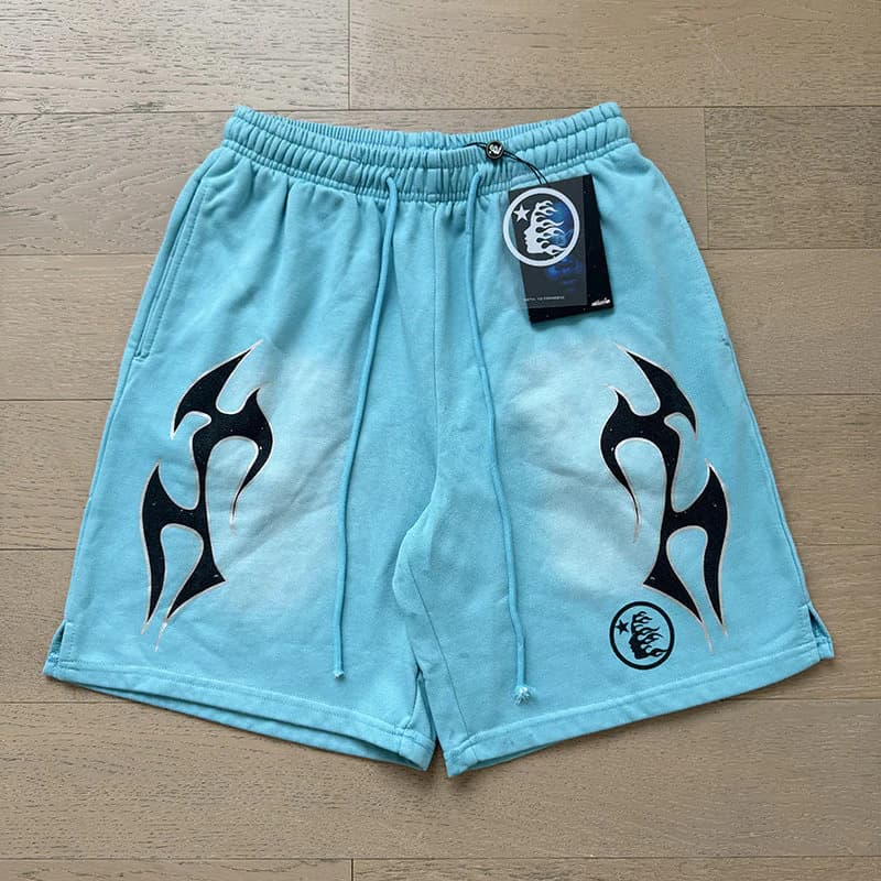Hellstar Men's Washed Vintage Graphic Shorts