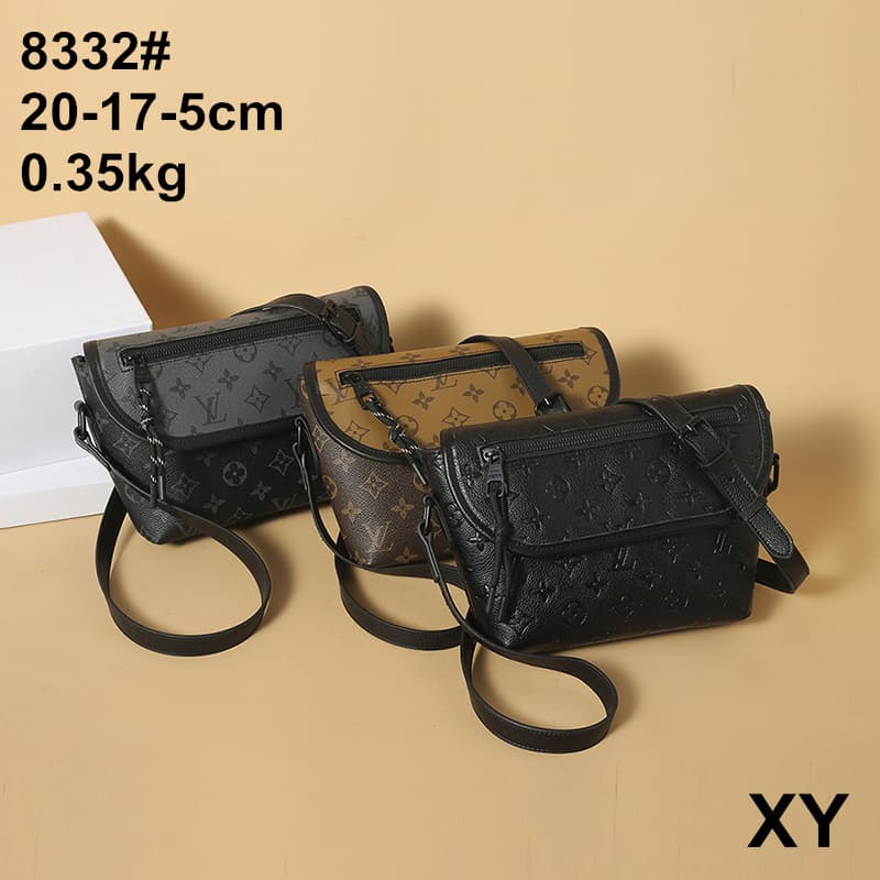 Louis Vuitton 8332 Monogram Eclipse Flap Messenger Bag