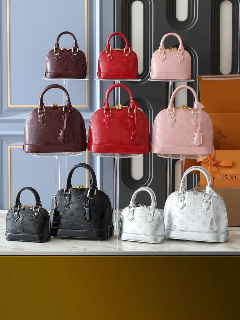 Louis Vuitton Monogram Vernis Alma Mini Bag - Burgundy