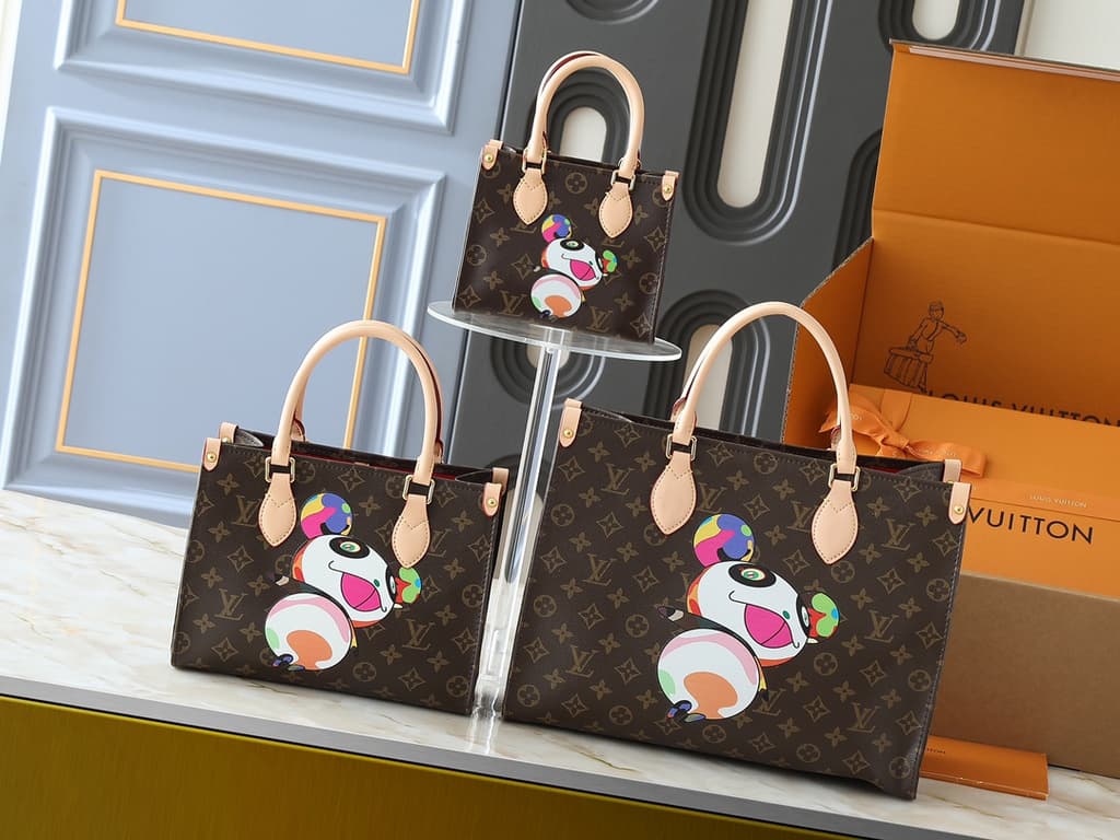 Louis Vuitton x Takashi Murakami Monogram Panda Small Tote Bag