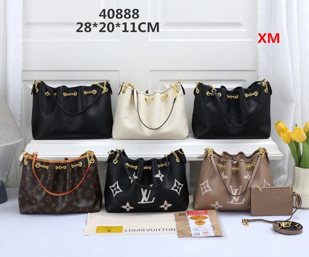 Louis Vuitton 40888 Cream Giant Empreinte Drawstring Hobo Bag