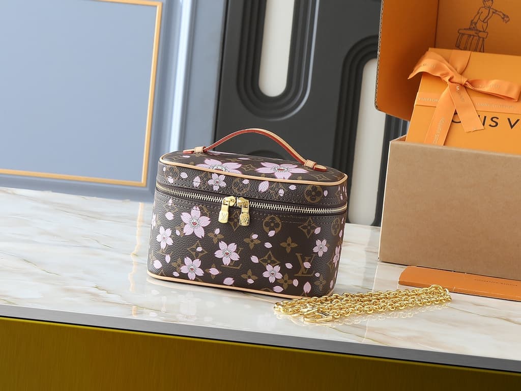 Louis Vuitton x Takashi Murakami Cherry Blossom Monogram Vanity Bag