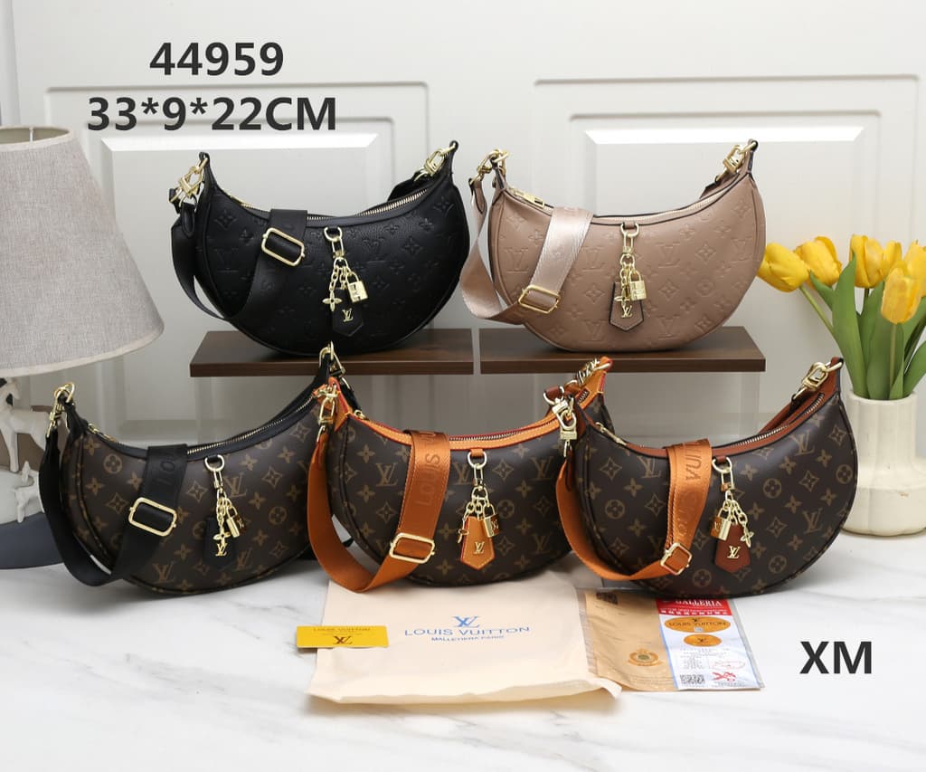 Louis Vuitton 44959 Crescent Hobo Bag - Taupe Monogram Empreinte