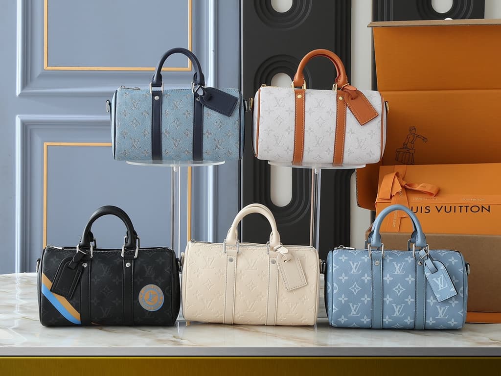 Louis Vuitton Monogram Denim Keepall Bandoulière 25 Bag