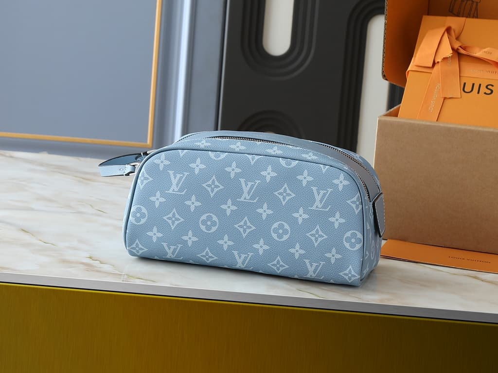 Louis Vuitton Monogram Dopp Kit Toiletry Pouch - Powder Blue