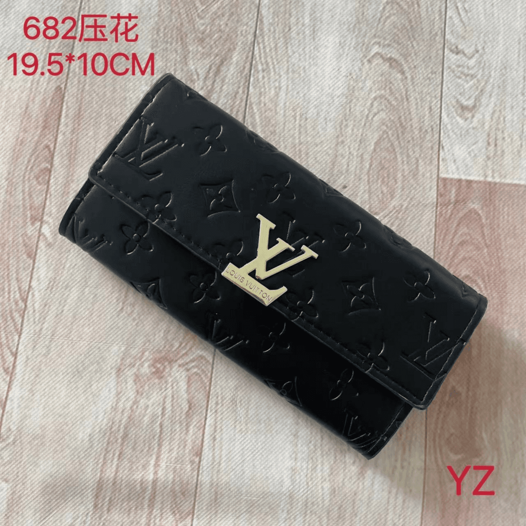 Louis Vuitton Monogram Empreinte Long Flap Wallet - Black