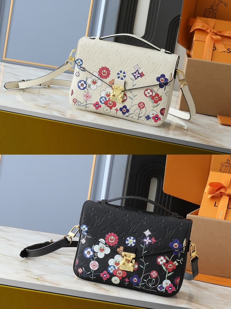 Louis Vuitton Monogram Empreinte Floral Pochette Métis Bag