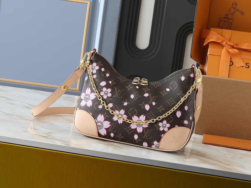 Louis Vuitton Monogram Cherry Blossom Shoulder Bag - Brown
